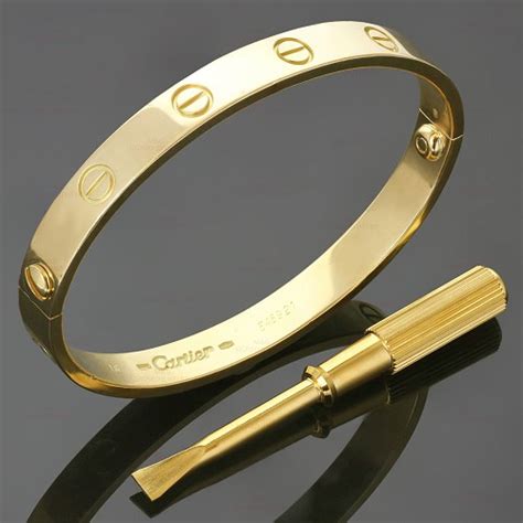 cartier 18k gold bangle bracelet|cartier bracelet real gold.